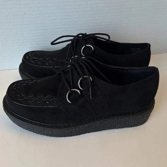 Mudd Black Platform Chunky Lace Up Women’s Shoes, Size 7.5 M - Picture 2 of 10